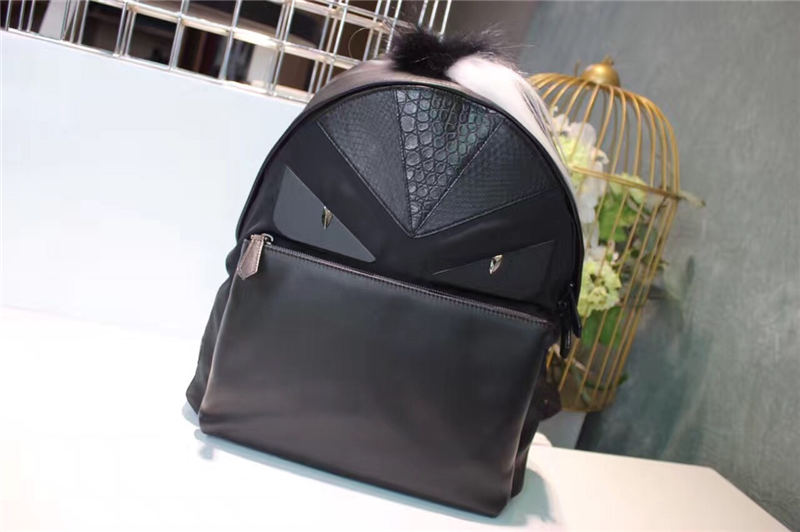 BAG BUGS BACKPACK in Nylon and Leather Black High