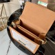 Louis Vuitton DAUPHINE MM BAG Since 1854 Jacquard textile Ecru / Caramel M59483 High