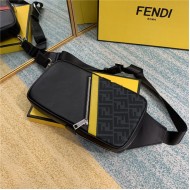 FF BELT BAG pvc and leather one-shoulder backpack Yellow High