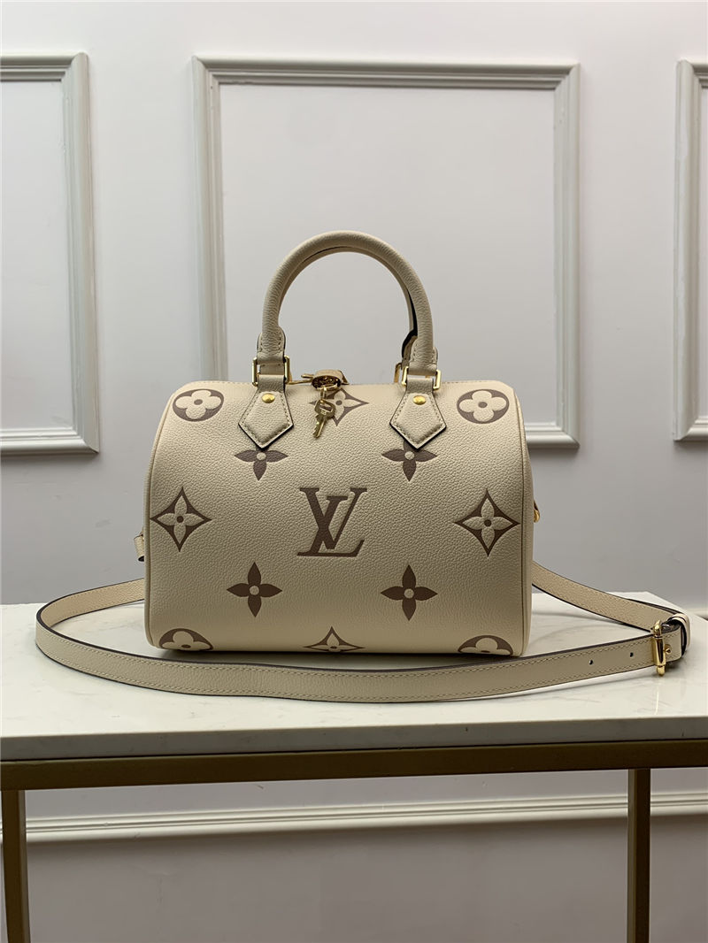 Louis Vuitton Speedy Bandouliere 25 Monogram Empreinte M58947 Cream High