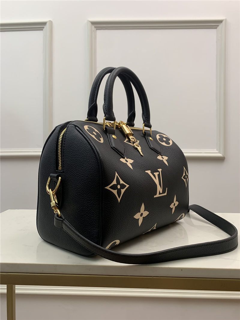 Louis Vuitton Speedy Bandouliere 25 Monogram Empreinte M58947 Black High