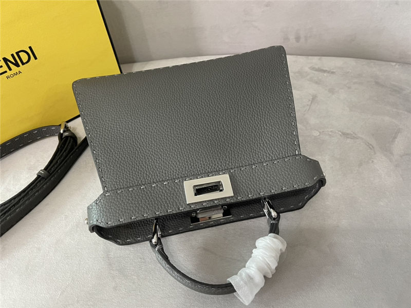 PEEKABOO ISEEU SMALL Cuoio Romano leather bag Grey High