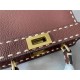 PEEKABOO ISEEU SMALL full grain leather bag Burgundy High