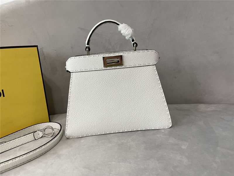 PEEKABOO ISEEU SMALL Cuoio Romano leather bag White High