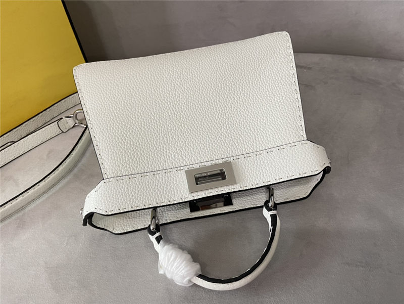 PEEKABOO ISEEU SMALL Cuoio Romano leather bag White High