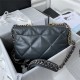 Large Chanel 19 Flap Bag Goatskin/Lambskin Dark Grey High