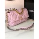 Large Chanel 19 Flap Bag Goatskin/Lambskin Pink High