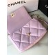 Large Chanel 19 Flap Bag Goatskin/Lambskin Pink High