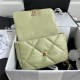 Chanel 19 Flap Bag Goatskin/Lambskin Yellow Green High