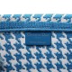 Dior BUBBLE BUCKET BAG Houndstooth Embroidery Sky Blue High