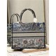 MEDIUM Dior BOOK TOTE Dior Jardin Magique Embroidery Denim High