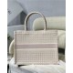 MEDIUM Dior BOOK TOTE Houndstooth Embroidery Pink High