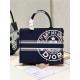 MEDIUM Dior BOOK TOTE Jute Canvas Embroidered with Dior Union Motif High