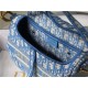 SADDLE BAG Dior Oblique Embroidery Blue High