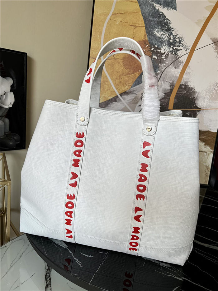 Louis Vuitton TOTE JOURNEY cowhide leather M59366 White High