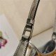 Prada Cleo brushed leather shoulder bag 1BC499 Silver High