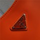 Prada Cleo brushed leather shoulder bag 1BC499 Orange High