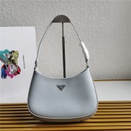 Prada Cleo brushed leather shoulder bag 1BC499 Blue High