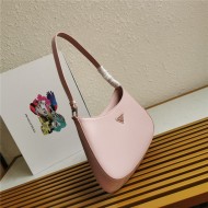 Prada Cleo brushed leather shoulder bag 1BC499 Pink High