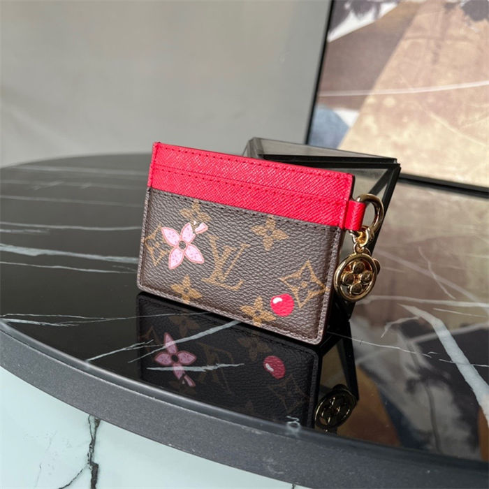 Louis Vuitton LV Charms Card Holder Monogram Coated canvas M12215 High