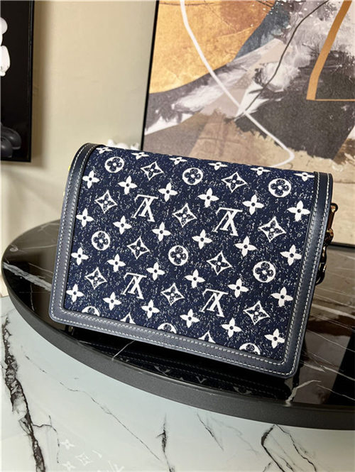 Louis Vuitton DAUPHINE MM BAG Denim Blue High