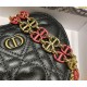 DiorAMOUR Dior CARO HEART POUCH WITH CHAIN Cannage Calfskin with Heart Motif Black High