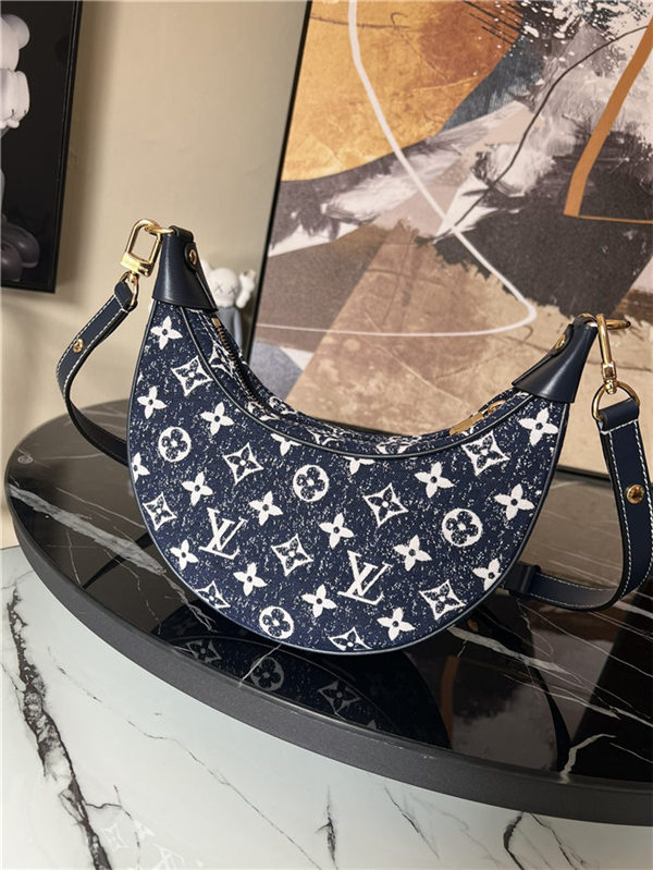 Louis Vuitton LOOP Handbag Denim Blue M81166 High