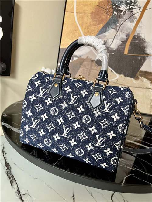 Louis Vuitton Speedy Bandouliere 25 Denim jacquard textile M59609 High