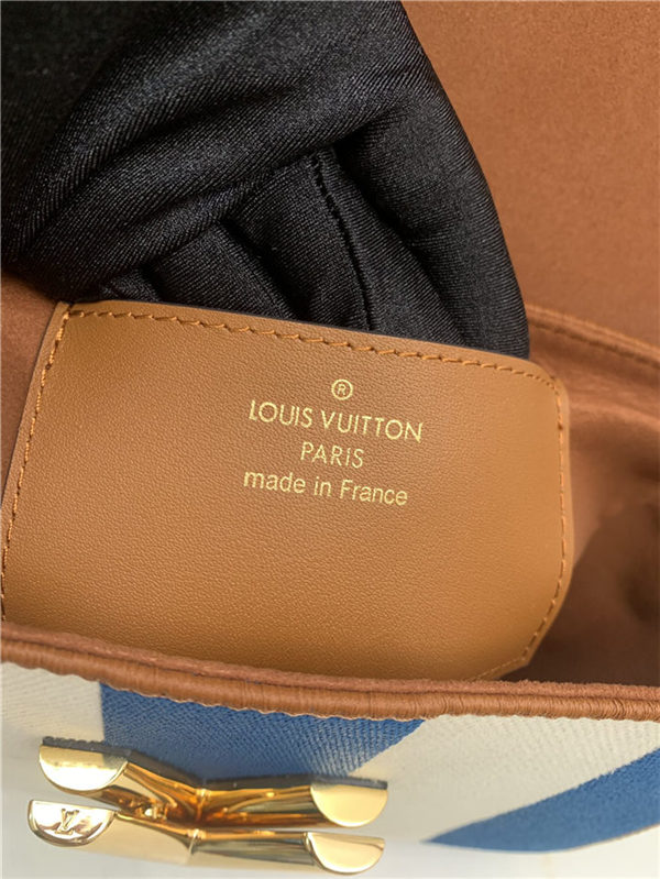 Louis Vuitton TWIST MM Embroidered canvas and calf leather M57659 Blue High