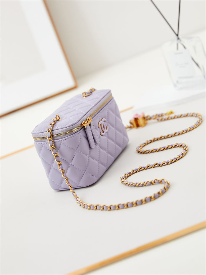 Chanel Vanity with Chain AP3940 Lambskin Lilac High