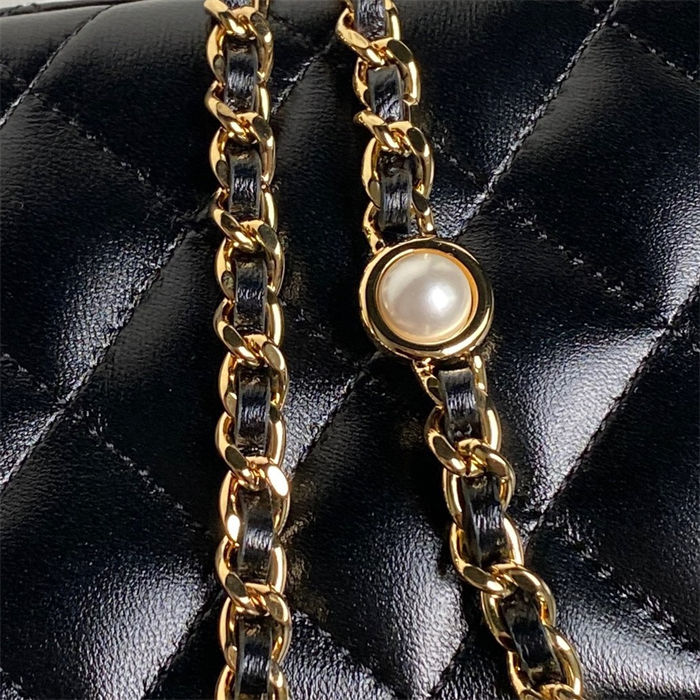 Chanel Vanity with Chain AP4283 Lambskin Black High