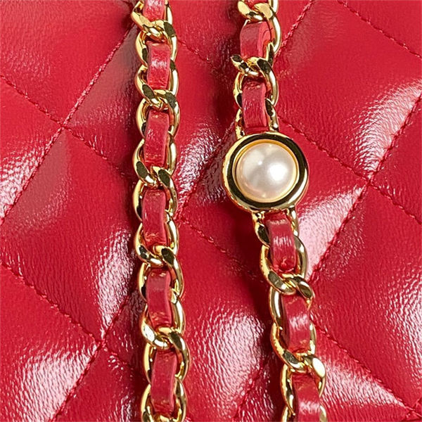 Chanel Vanity with Chain AP4283 Lambskin Red High