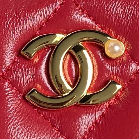 Chanel Vanity with Chain AP4283 Lambskin Red High