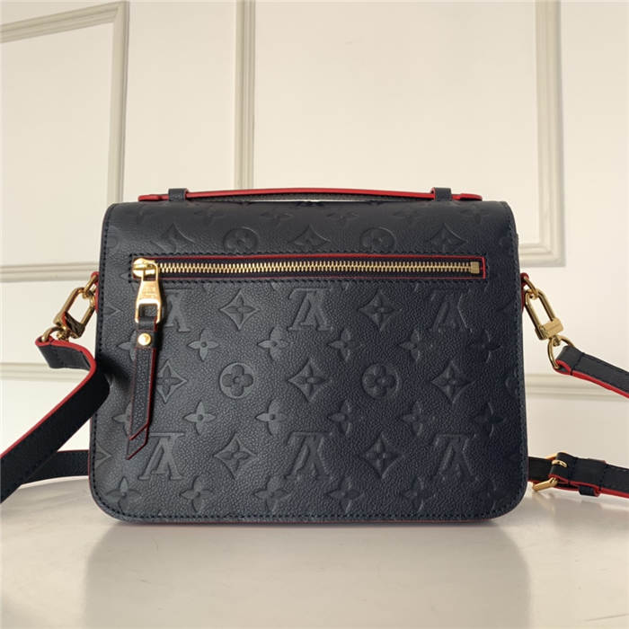 Louis Vuitton POCHETTE METIS Bag Monogram Empreinte Navy Red M44071 High