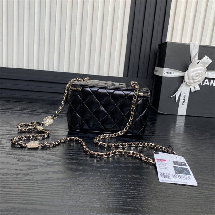 Chanel Vanity with Chain AP4301 Lambskin Black High