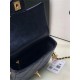 MINI FLAP BAG Iridescent Grained Calfskin & Gold-Tone Metal AS2855 Dark Navy A