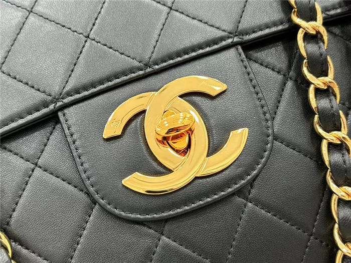 Chanel Large Classic Flap Bag AS1101 Lambskin Gold-Metal Black High