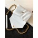 COLLEGE MEDIUM CHAIN BAG IN QUILTED LEATHER White-Gold High