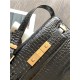 MANHATTAN SMALL SHOULDER BAG IN SHINY CROCODILE-EMBOSSED LEATHER High