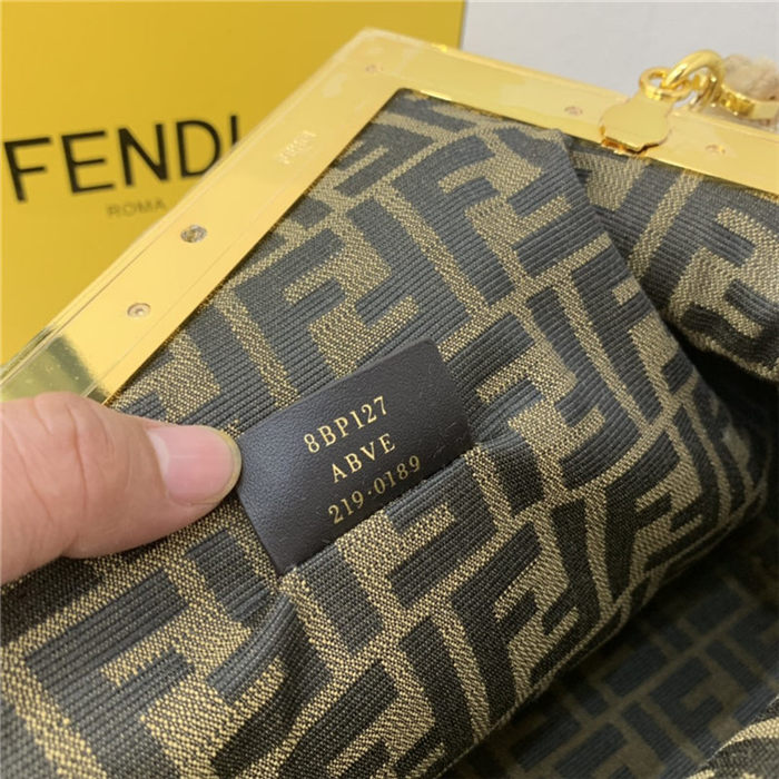 Fendi FIRST MEDIUM sheepskin bag Beige High