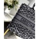 MEDIUM Dior BOOK TOTE Multicolor Mizza Embroidery Grey High