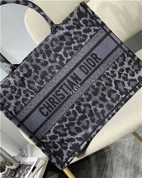 MEDIUM Dior BOOK TOTE Multicolor Mizza Embroidery Grey High