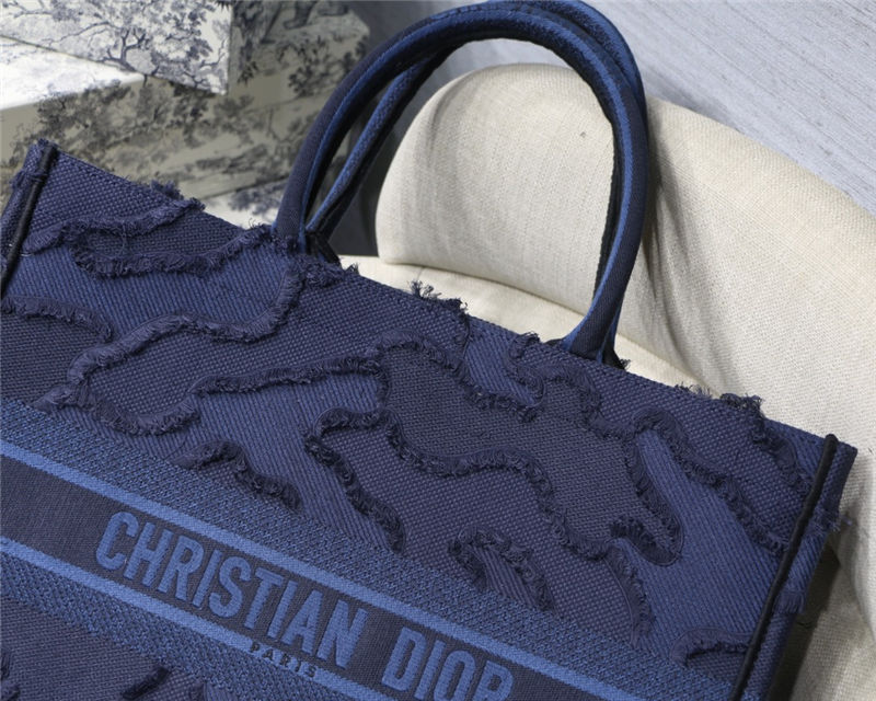 LARGE Dior BOOK TOTE Tassle Denim High