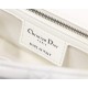 SMALL Dior CARO BAG Quilted Macrocannage Calfskin White High