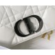 SMALL Dior CARO BAG Quilted Macrocannage Calfskin White High