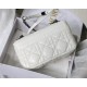 MEDIUM Dior CARO BAG Quilted Macrocannage Calfskin White High