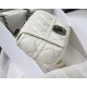 MEDIUM Dior CARO BAG Quilted Macrocannage Calfskin White High