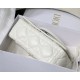 MEDIUM Dior CARO BAG Quilted Macrocannage Calfskin White High