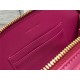 CD SIGNATURE OVAL CAMERA BAG Calfskin with Embossed CD Signature Fuchsia High