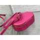 CD SIGNATURE OVAL CAMERA BAG Calfskin with Embossed CD Signature Fuchsia High